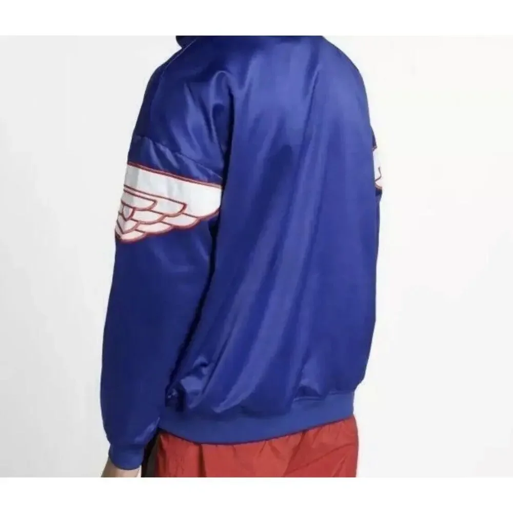Nike Air Jordan Wings Pullover Jacket Mens Size XL Satin Feel AO0406-455